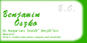 benjamin oszko business card